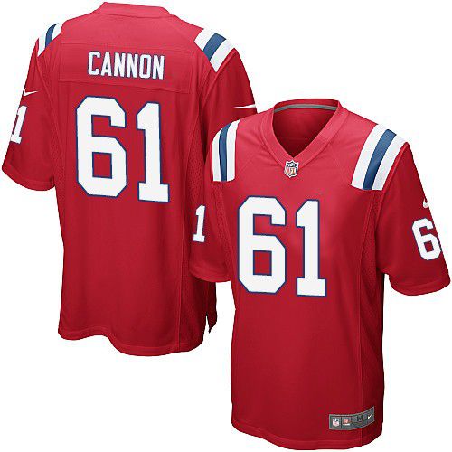 Men New England Patriots #61 Marcus Cannon Nike Red Alternate Game NFL Jersey